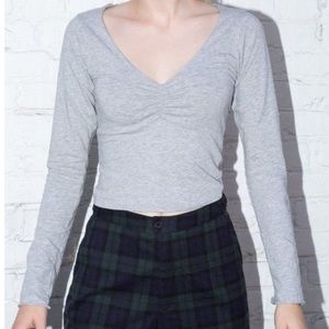 Brandy Melville Charlize Ruched Long Sleeve